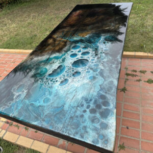Tidefall – Custom Ocean Resin Table