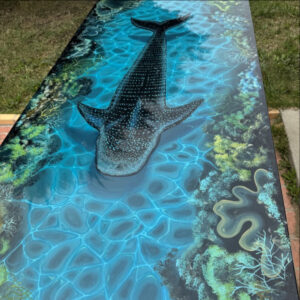 Blue Abyss – Custom Live Edge Art Table