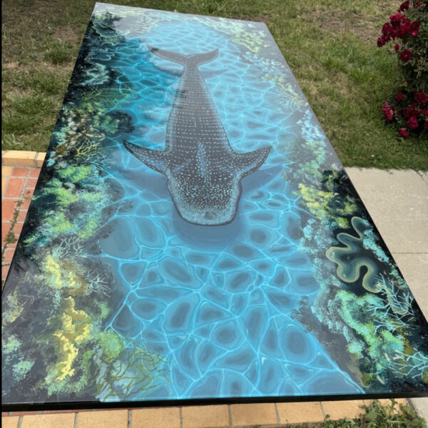 Blue Abyss – Custom Live Edge Art Table - Image 4