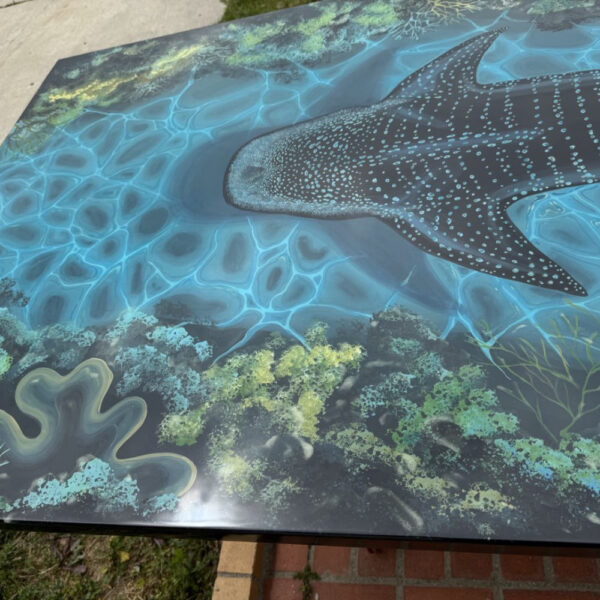 Blue Abyss – Custom Live Edge Art Table - Image 3