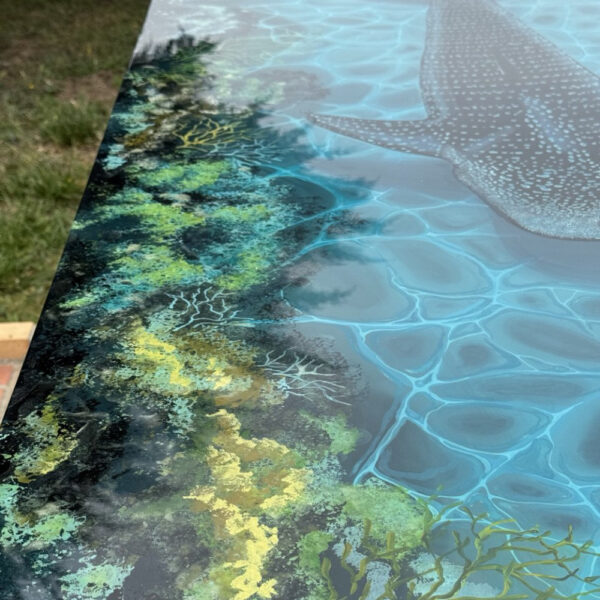 Blue Abyss – Custom Live Edge Art Table - Image 2