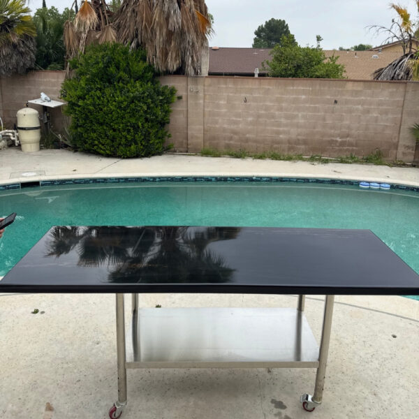 Obsidian Grain – Charred Oak Modern Table - Image 5