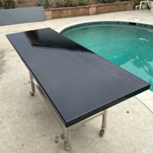 Obsidian Grain – Charred Oak Modern Table