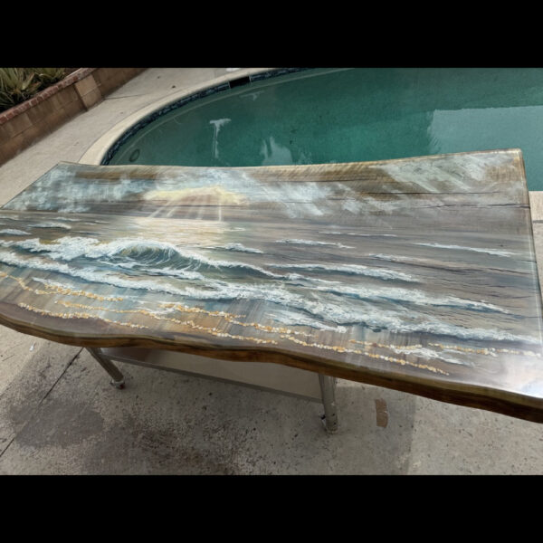 Ocean Breath epoxy table